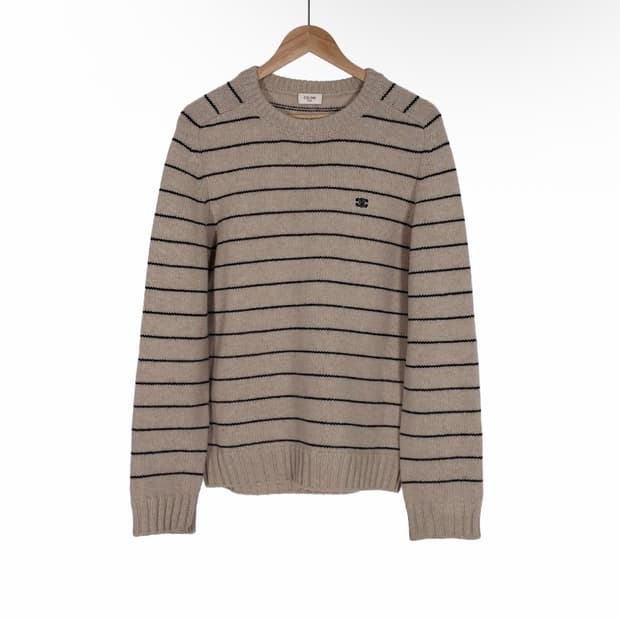 [M] 셀린느 24fw 남성 울 트리오페 트리옹프 스트라이프 니트 스웨터