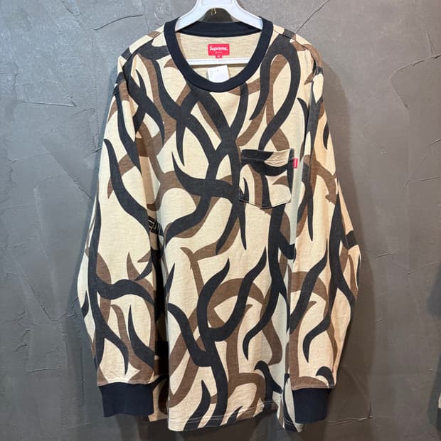 [XL] SUPREME 슈프림 카모 롱 슬리브
