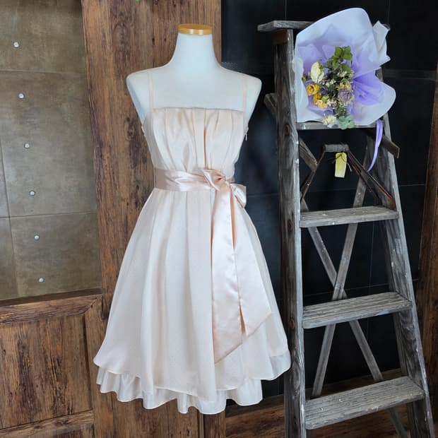 블러쉬 핑크 칵테일 원피스