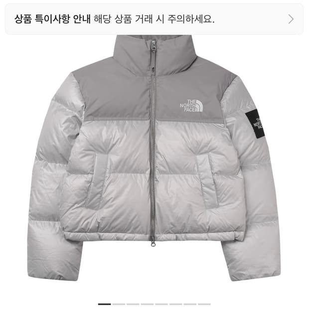 S 노스페이스 화이트 라벨 노벨티 눕시 다운 자켓 아이스 그레이