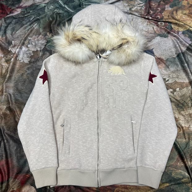 지프 빈티지 스피릿 울프죠후드집업 새상품 M