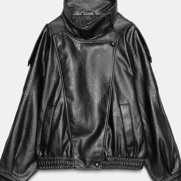 자라 페이크 레더 점퍼 (L)