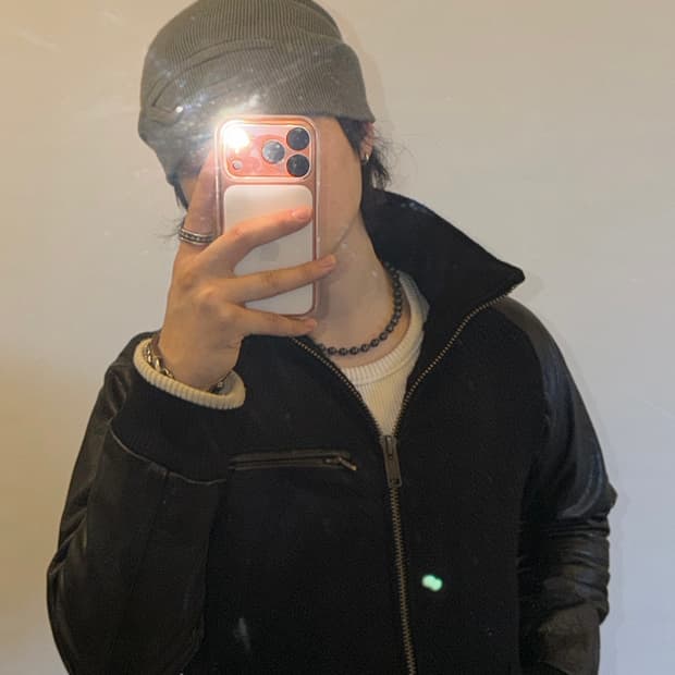 일본 빈티지 울 레더 자켓