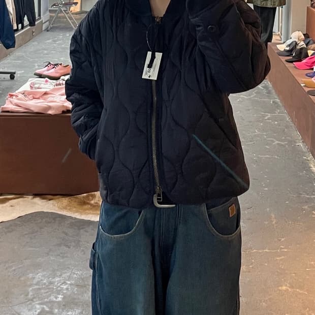 라퍼지스토어 네이비 숏 퀄팅 자켓 H1845