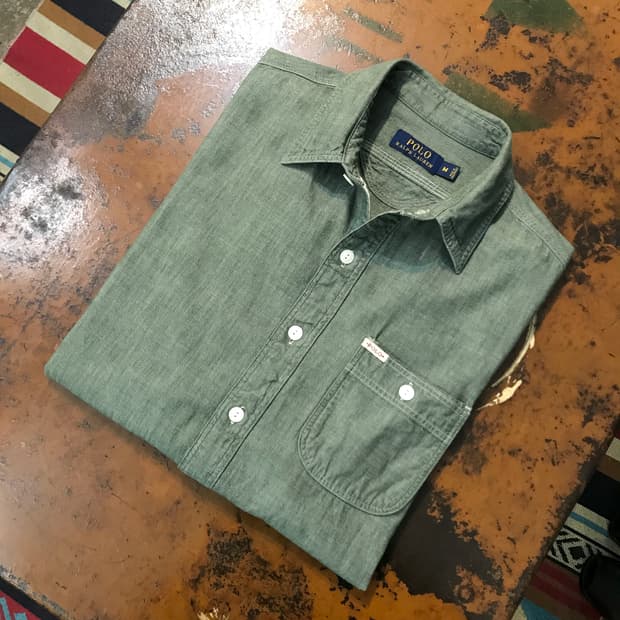 폴로랄프로렌 원포켓 카키 코튼 셔츠 남성 102 105 여성 프리사이즈