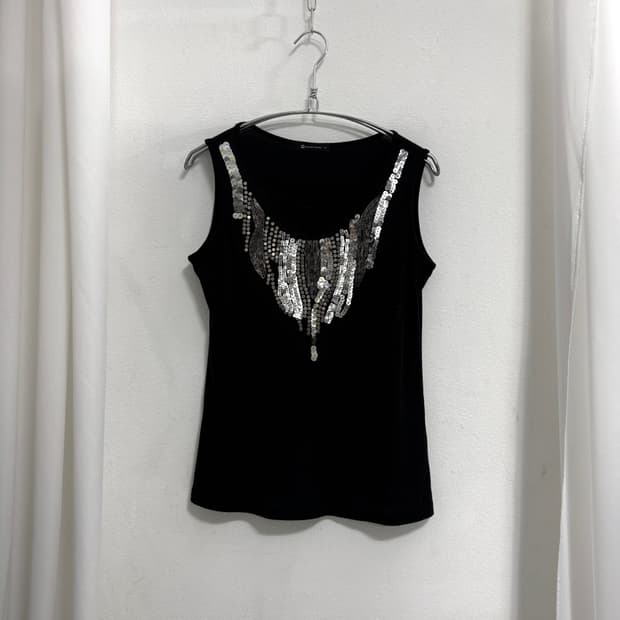 Sequin Sleeveless Top