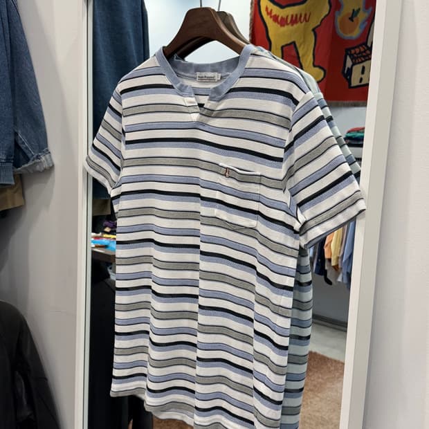 Hush Puppies 빈티지 매쉬 포켓 티셔츠