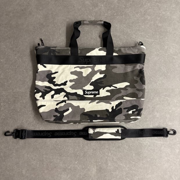 슈프림 토트백 스노우 카모