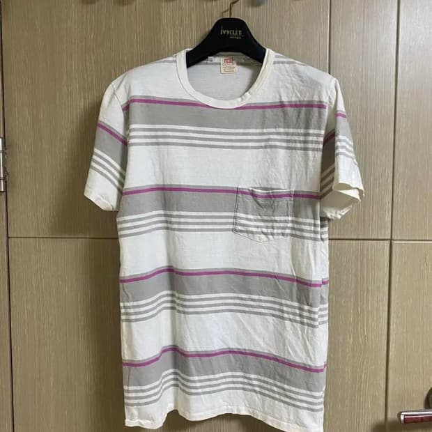 LVC 스트라이프 포켓티셔츠 L사이즈
