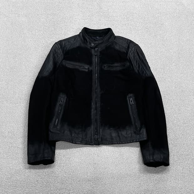 벨스타프 Belstaff 라이더 워시드 가죽 자켓 블랙