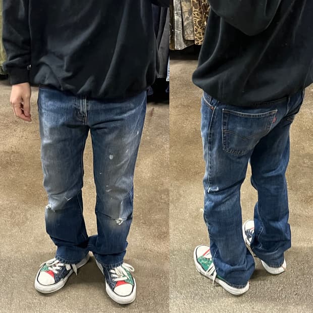 리바이스517 데미지 데님 부츠컷 (32“)