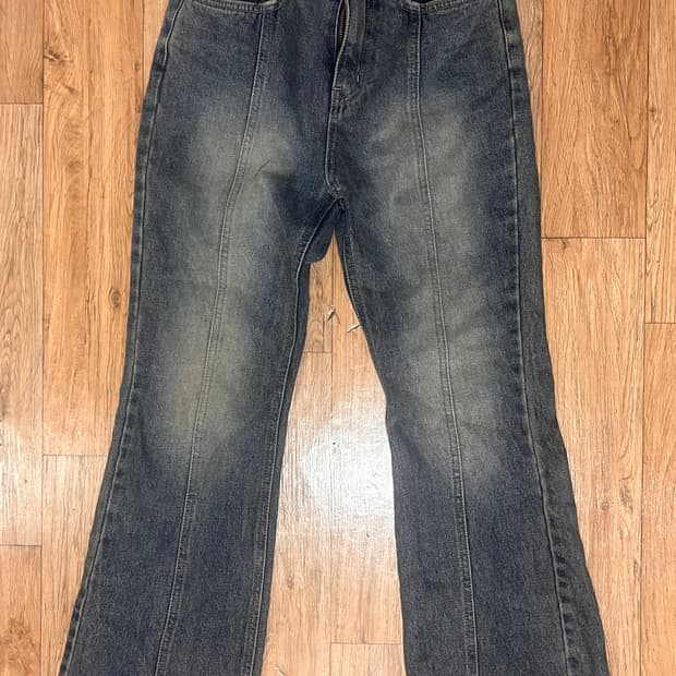 빈티지 y2k 부츠컷 워싱 청바지 데님팬츠