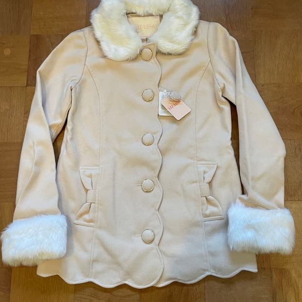 리즈리사 리즈멜로 러블리 퍼 코트 히메갸루 라떼갸루