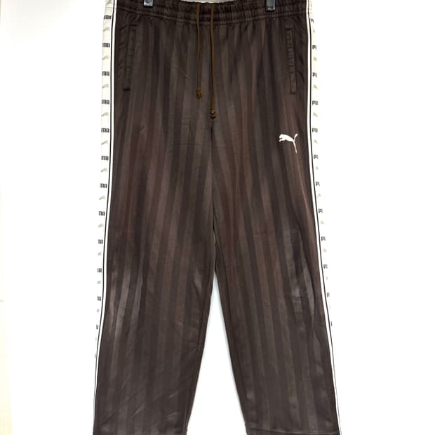 일본 푸마 와이드 브라운 트랙 팬츠 (허리 36-32)