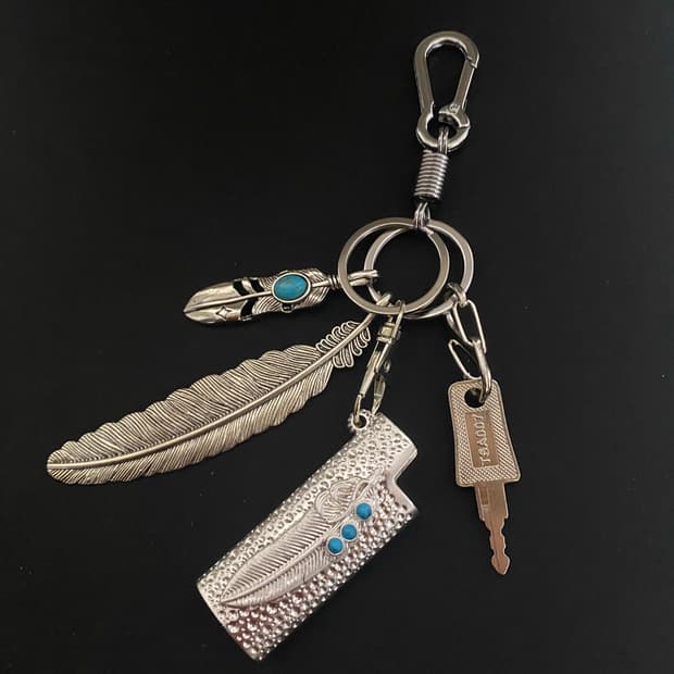 에스닉 깃털 키링