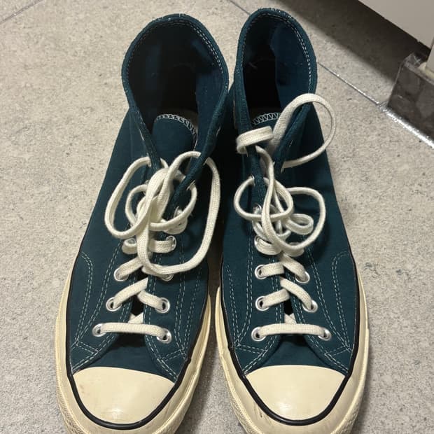 컨버스 척 70 하이 스웨이드 미드나잇 터콰이즈