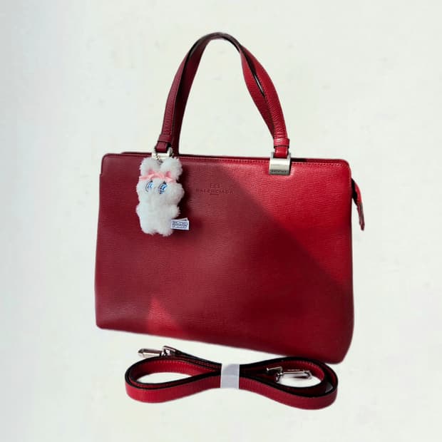 90s Balenciaga Leather 2WAY Dark Red