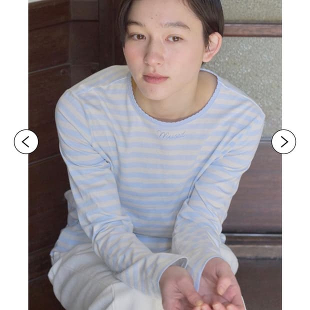 뮤제드 MUSED CLASSIC STRIPE T-SHIRTS 스카이블루
