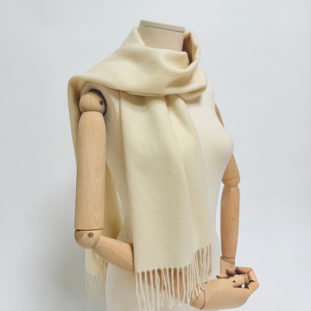 [캐시미어 100%] 아이보리 목도리 머플러