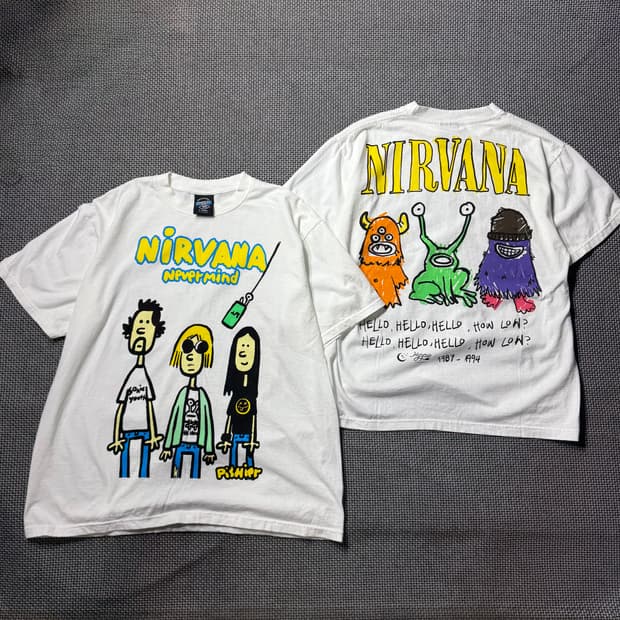 새상품) 너바나 네버마인드 락밴드 프린팅 티셔츠 (L/XL)