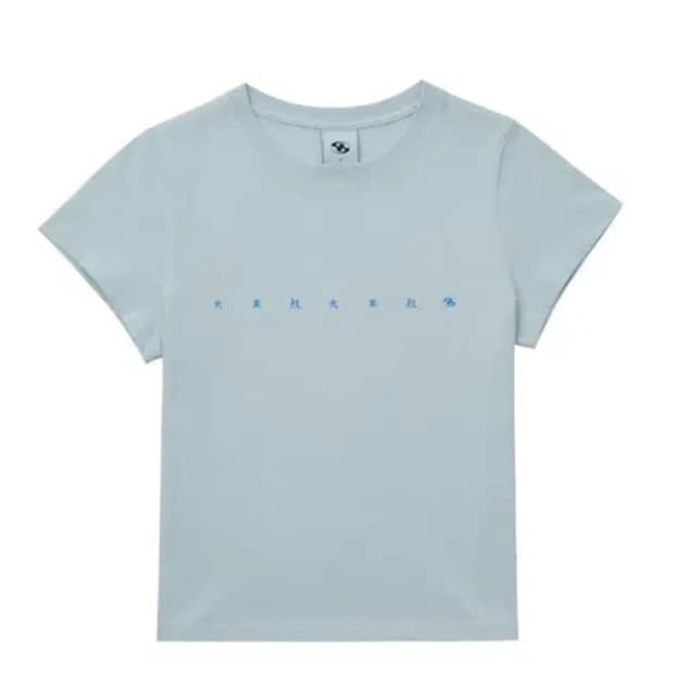 산산기어 찬 반팔 티셔츠 0사이즈 스카이블루 25ss