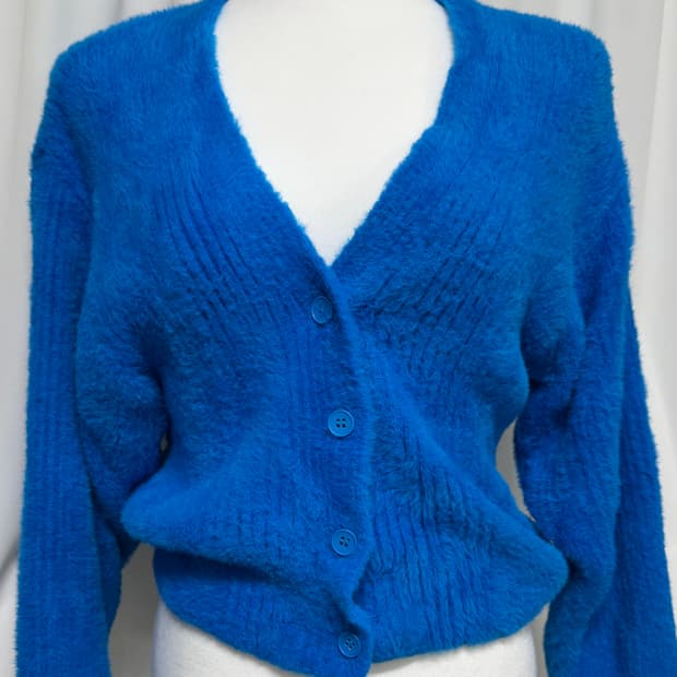 zara 자라 블루 앙고라 가디건
