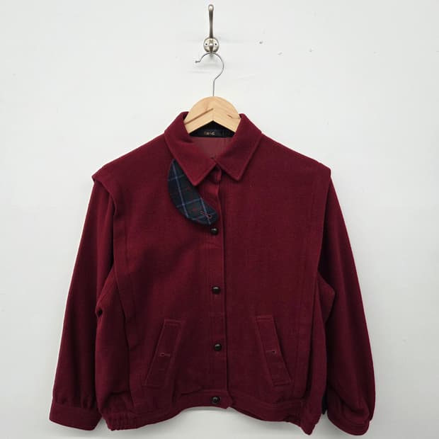 닥스 버건디 울 자켓 여s
