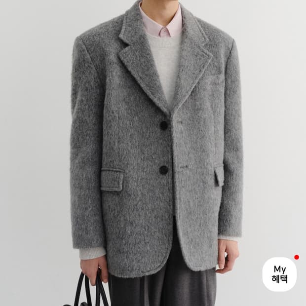 던스트 알파카 블레이저 코트 XL