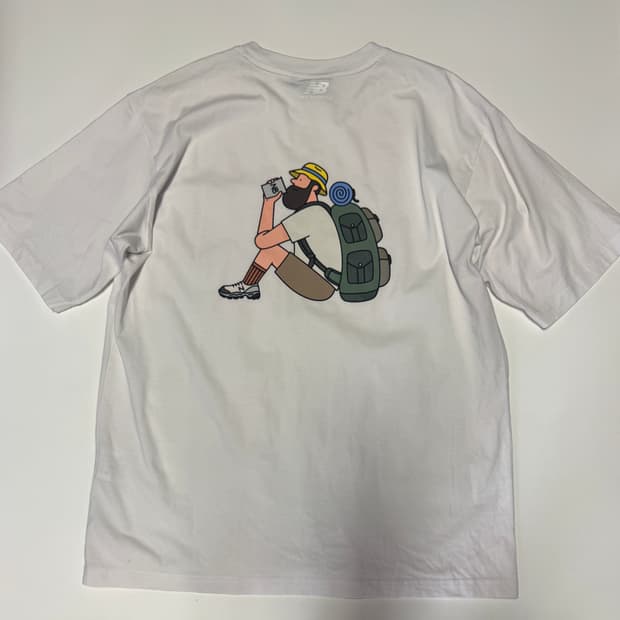 뉴발란스 X 전황일 콜라보 오버핏 원 포켓 반팔 티셔츠 2XL