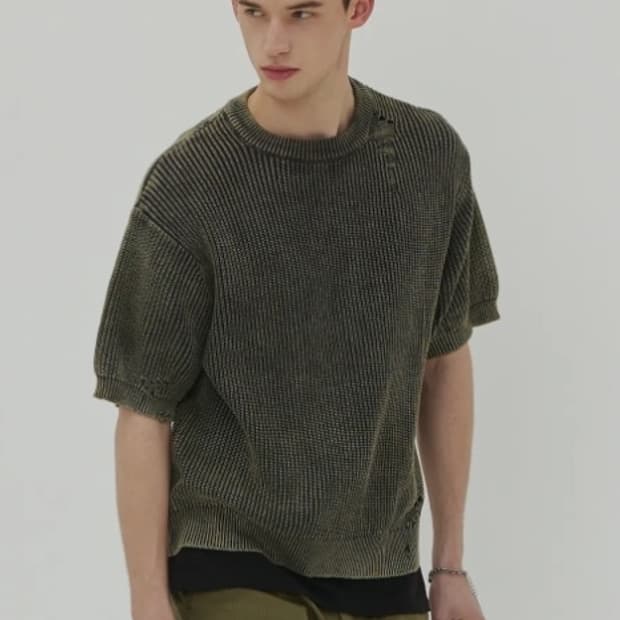 메종미네드 데미지 반팔니트