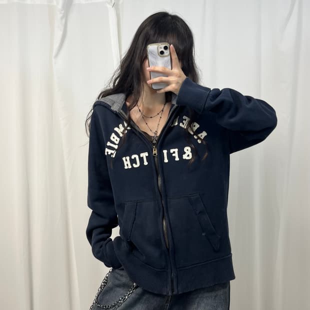 Abercrombie heavy weight hood zip-up