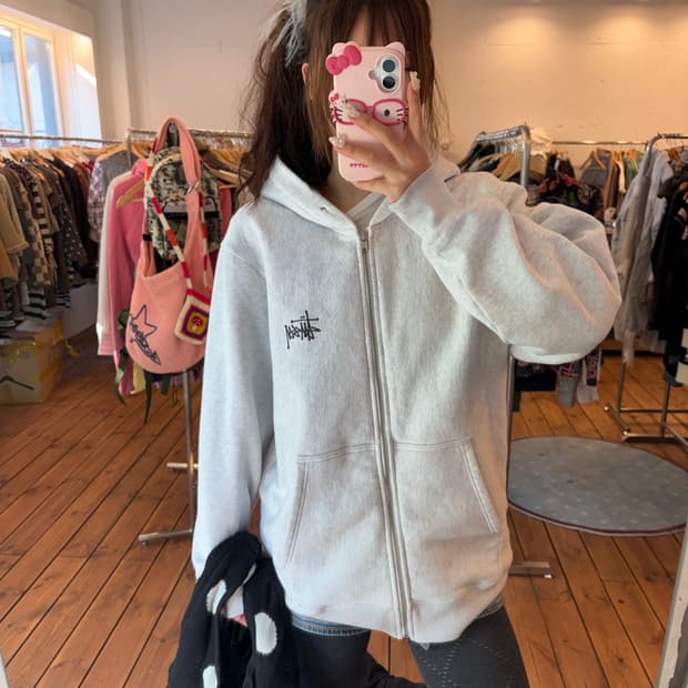 스투시 베이직 후드집업