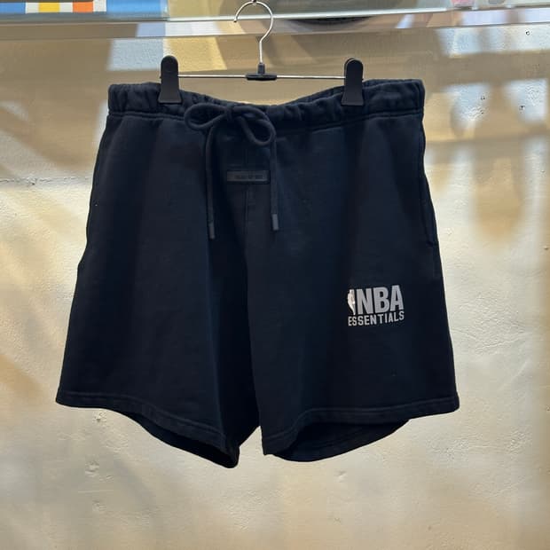 피어오브갓 에센셜 NBA 콜라보 블랙 스웨트 반바지 2XL