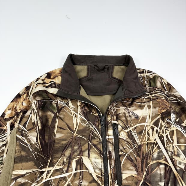 VTG 빈티지 리얼트리 패턴 후리스 자켓 (L)