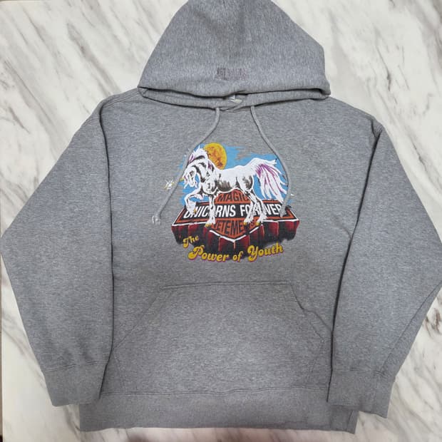 베트멍 유니콘 프린트 후드티