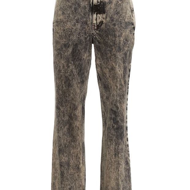 미우미우 마블 이펙트 로고 데님 팬츠