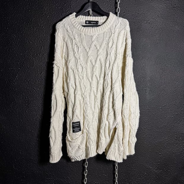 GU × UNDERCOVER – Cable Knit Zip Sweater