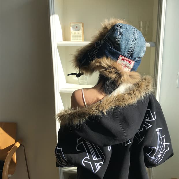 슈프림 x 트루릴리전 고어텍스 데님 트루퍼햇