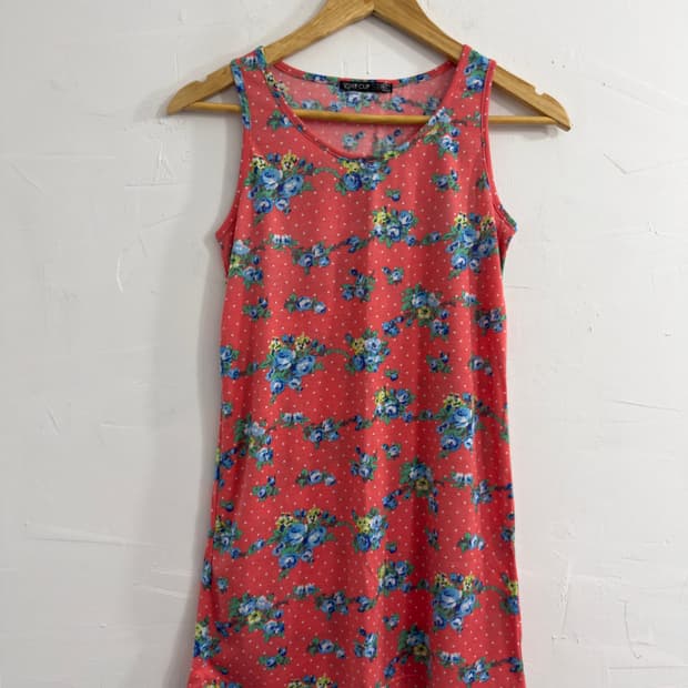 flower dot sleeveless