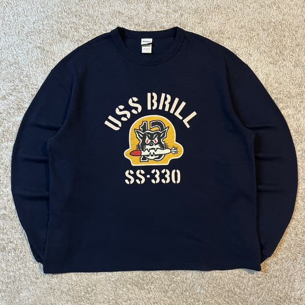 아웃스탠딩 OUTSTANDING USS BRILL 롱슬리브 네이비
