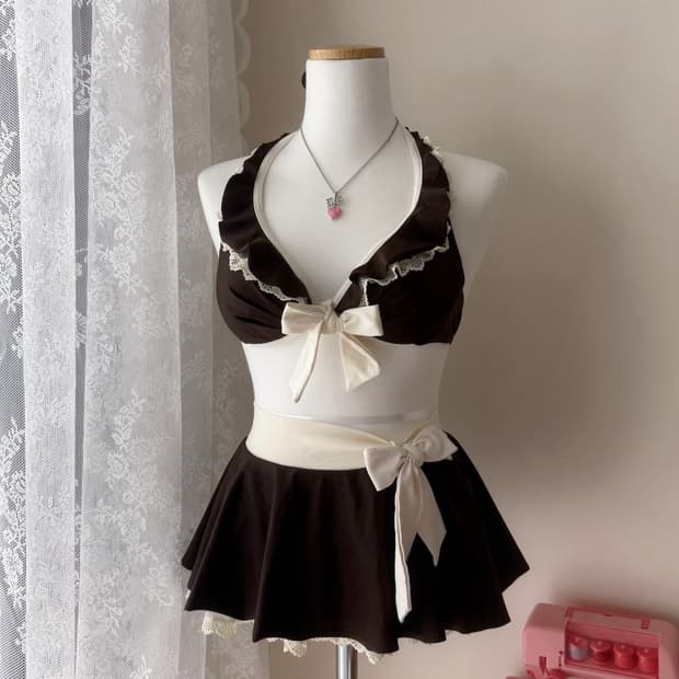 브라운 비키니 빈티지 라떼갸루