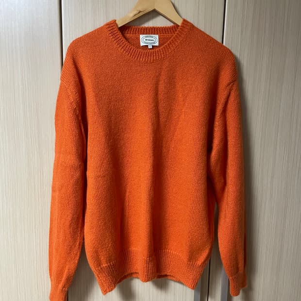 [L] 브루먼 키드 모헤어 크루넥 니트 오렌지