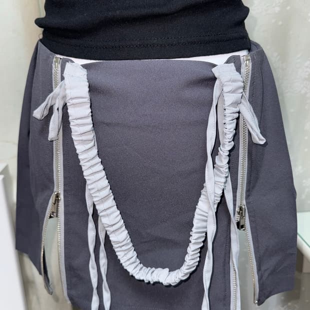 Vintage gray wrap tennis skirt