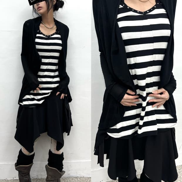 Helmut Lang drape rayon cardigan