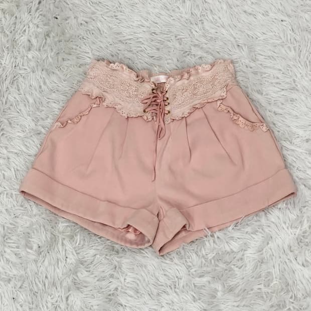 리즈리사 LIZ LISA 딸기우유 리본 숏팬츠