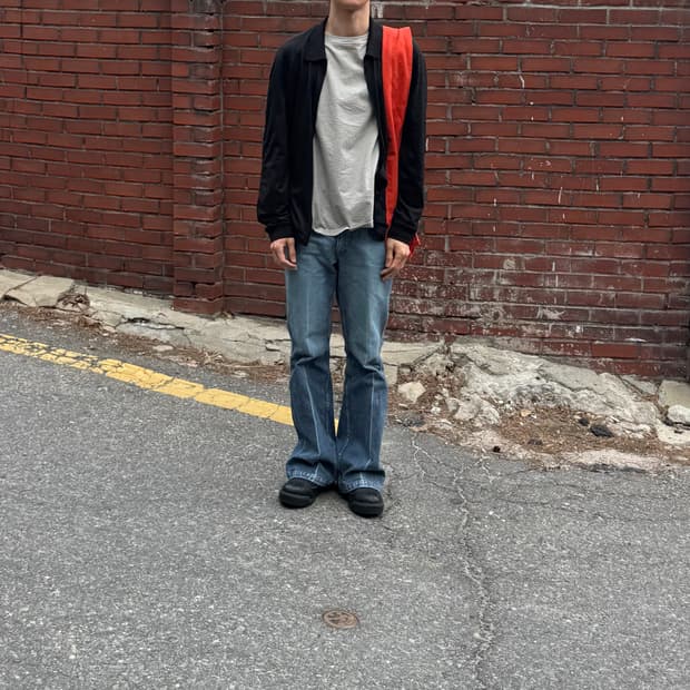 코스 울 저지 보머 재킷