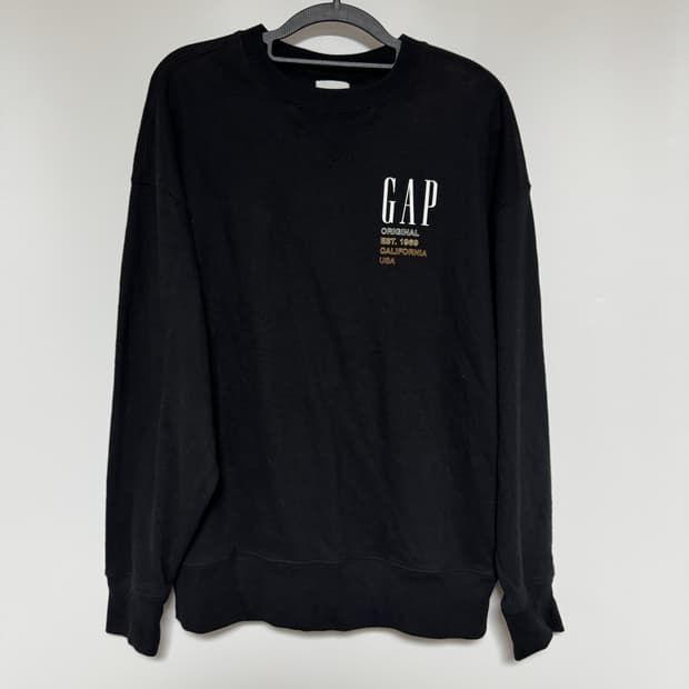 GAP 검정색 맨투맨 100 소재굿
