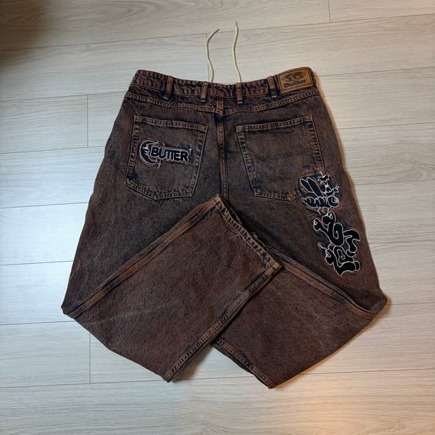 버터굿즈 배기핏 데님 32