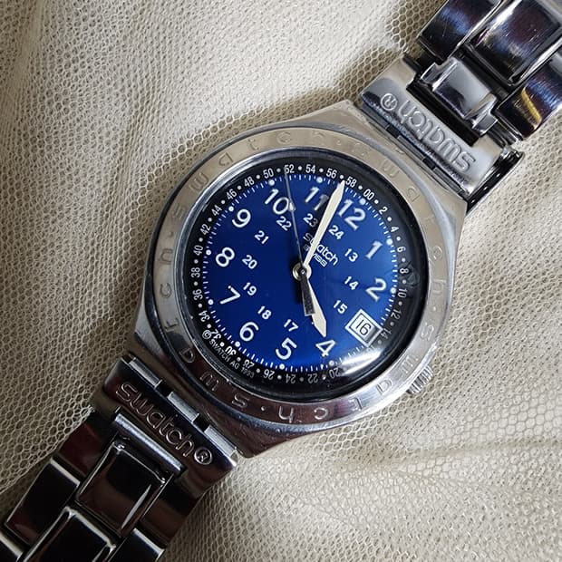 스와치 아이러니 AG 1993 쿼츠 메탈밴드