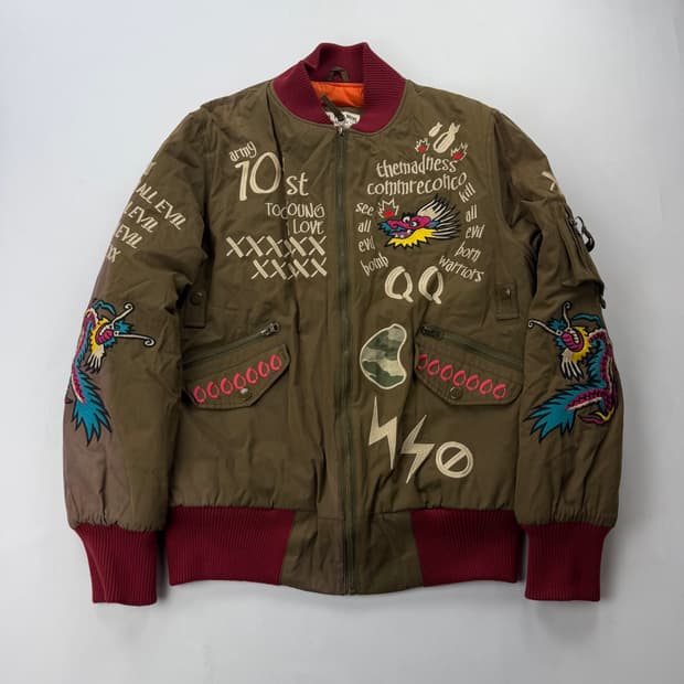 더 매드니스 pink drake ma-1 자켓